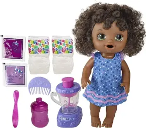 Baby Alive Magical Mixer Baby Doll Blueberry Blast with Blender Accessories